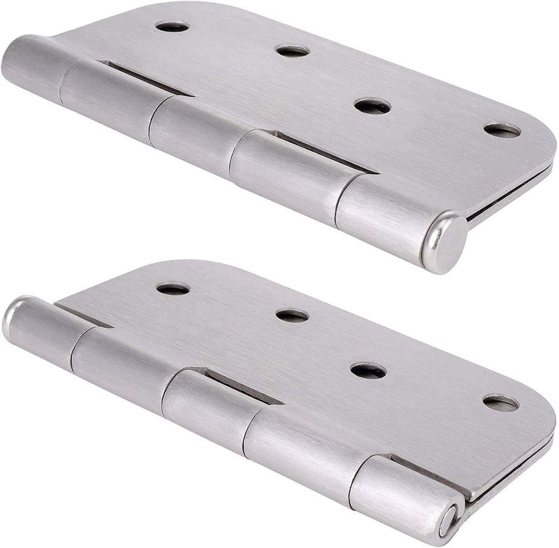 Stylever 18 Pack, Residential and Commercial Door Hinges 4 Inch Satin Nickel Finish Reversible Hinges, 5/8" Radius Corner, Exterior & Interior Door Hinge for Entryway, Patio and More - Image 4